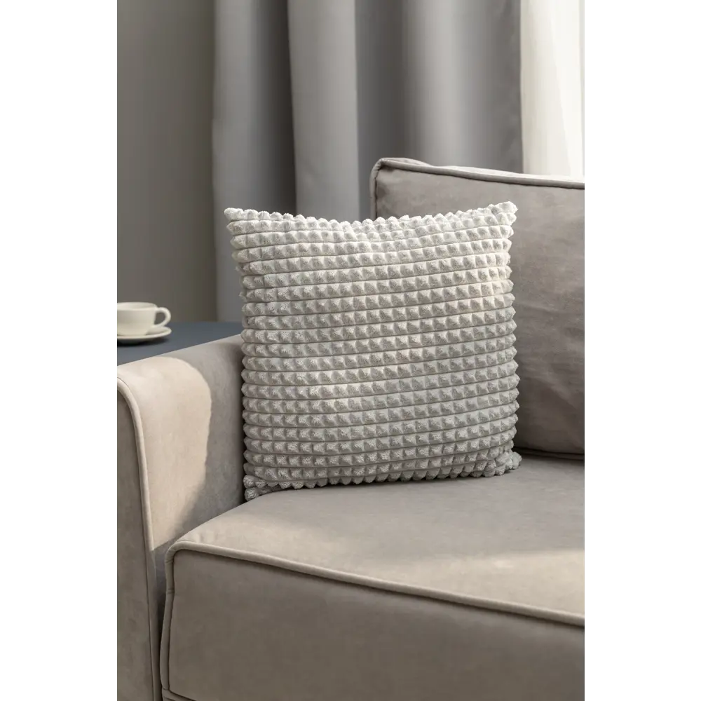 Подушка Плюш 40x40 см цвет серый 89112390 STLM-2159486 LINEN WAY  - Вид №3
