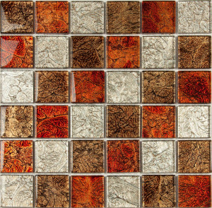 Мозаика стеклянная с вкроплениями природного камня S-805 SN-Mosaic Exclusive