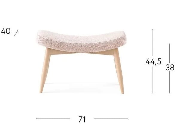 Прямоугольная мягкая подставка для ног из бука Billiani Spy ARCH-00064313 - Вид №4