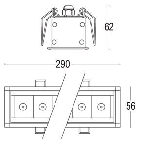 Алюминиевый квадратный светодиодный светильник Ghidini Lighting Edge ARCH-00034086 - Вид №5