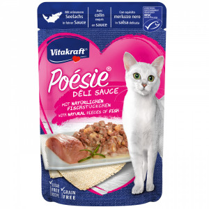ПР0047606*23 Корм для кошек Poesie лосось в соусе пауч 85г (упаковка - 23 шт) VITAKRAFT