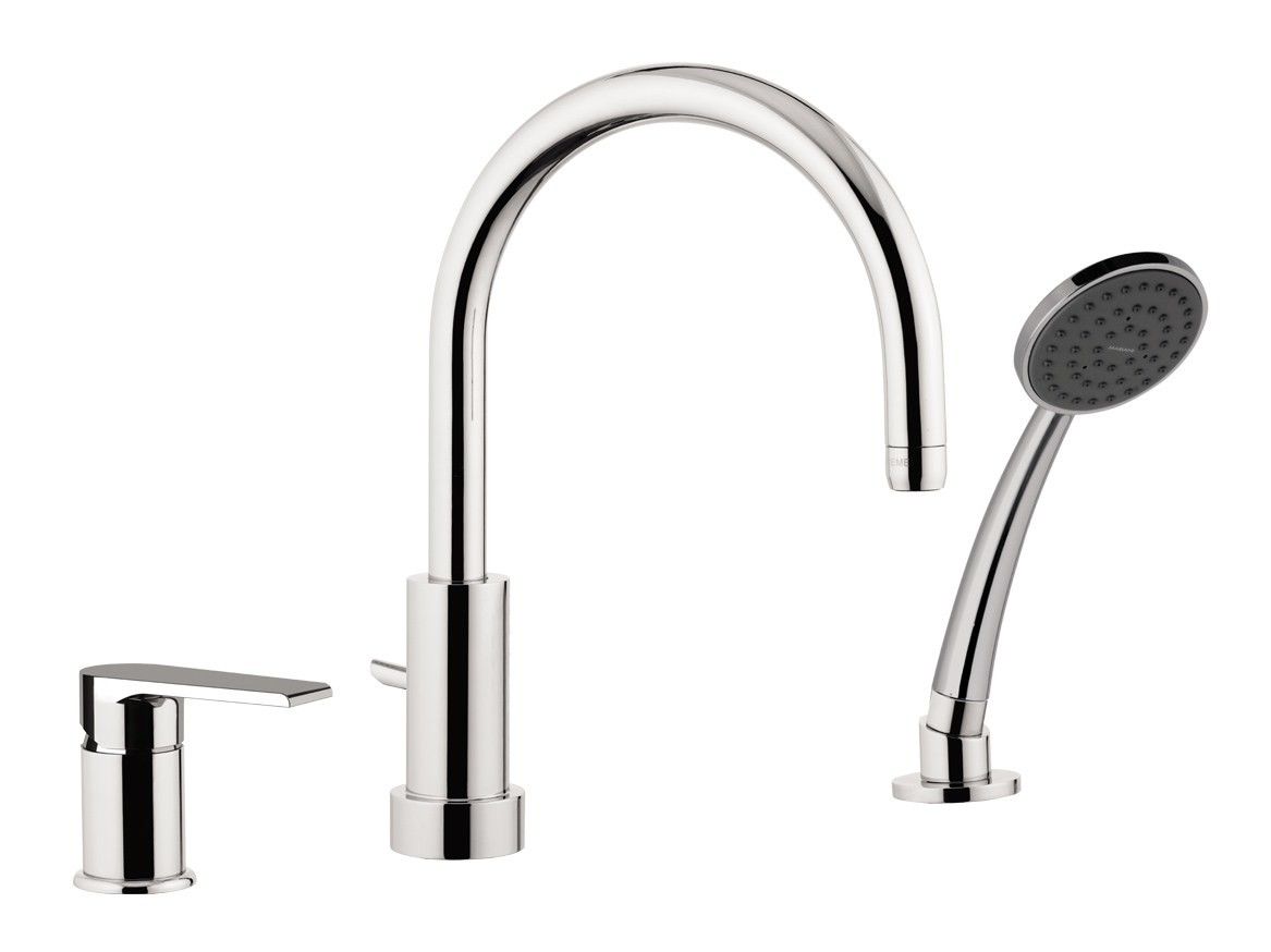 Набор для ванны с 3 отверстиями из хромированной латуни с ручным душем Rubinetterie Mariani ARCH-00061315 - Вид №1