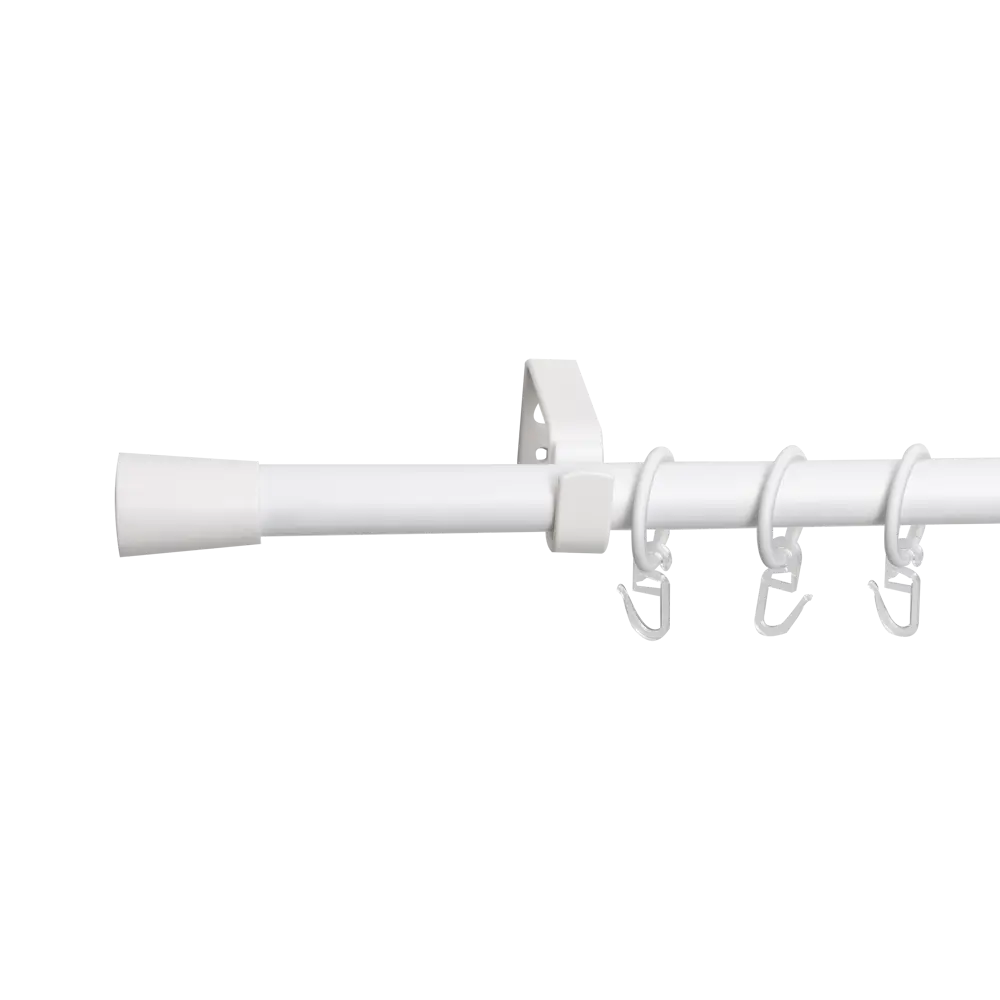 Настенный карниз раздвижной однорядный KREAFORTA Пула d16/19 160-300 см металл цвет белый STLM-2152317 - Вид №5