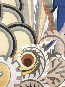 Шелковый прямоугольный ковер ручной работы