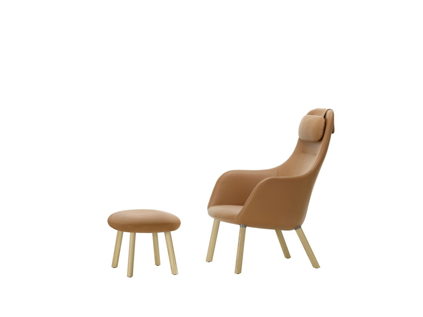 Кожаное кресло с подголовником VITRA HAL Lounge ARCH-00101409 - Вид №8
