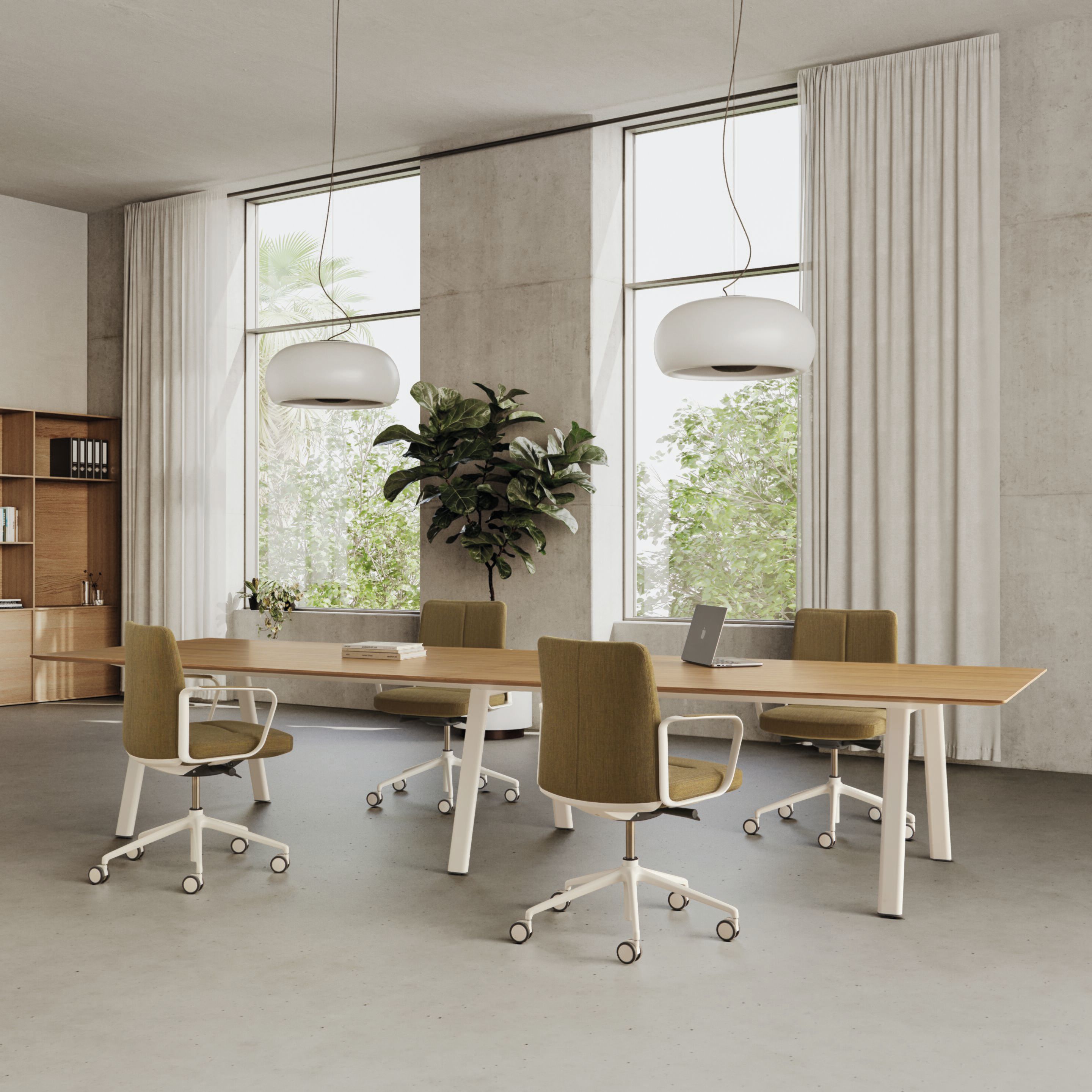 5-спицевое кожаное регулируемое по высоте вращающееся офисное кресло INCLASS ZenPro ARCH-00094092 - Вид №3