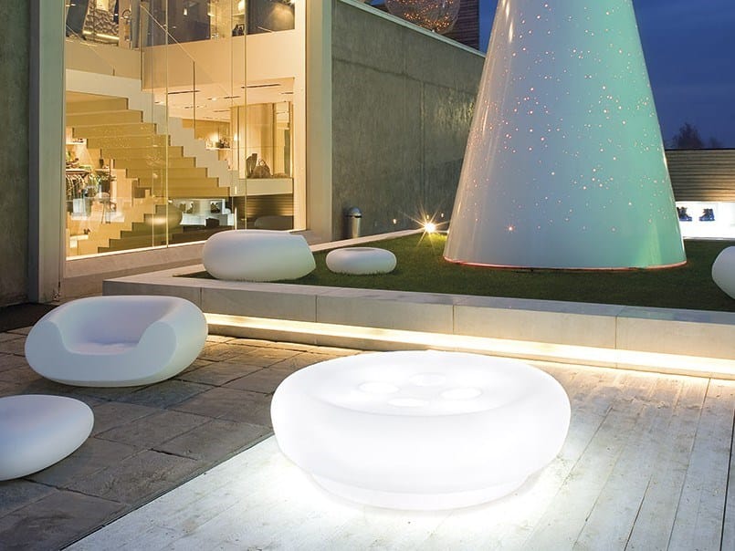 Низкий светящийся садовый стул из полиэтилена без спинки SLIDE BOT-ONE ARCH-00092904 - Вид №3