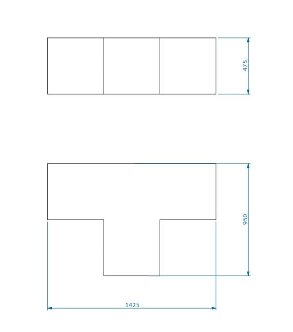 Модульная скамья из пены QM без спинки Quinze & Milan Форма ARCH-00005781 - Вид №1