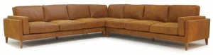 Moanne Модульный кожаный угловой диван в стиле 50-х Coyoacán