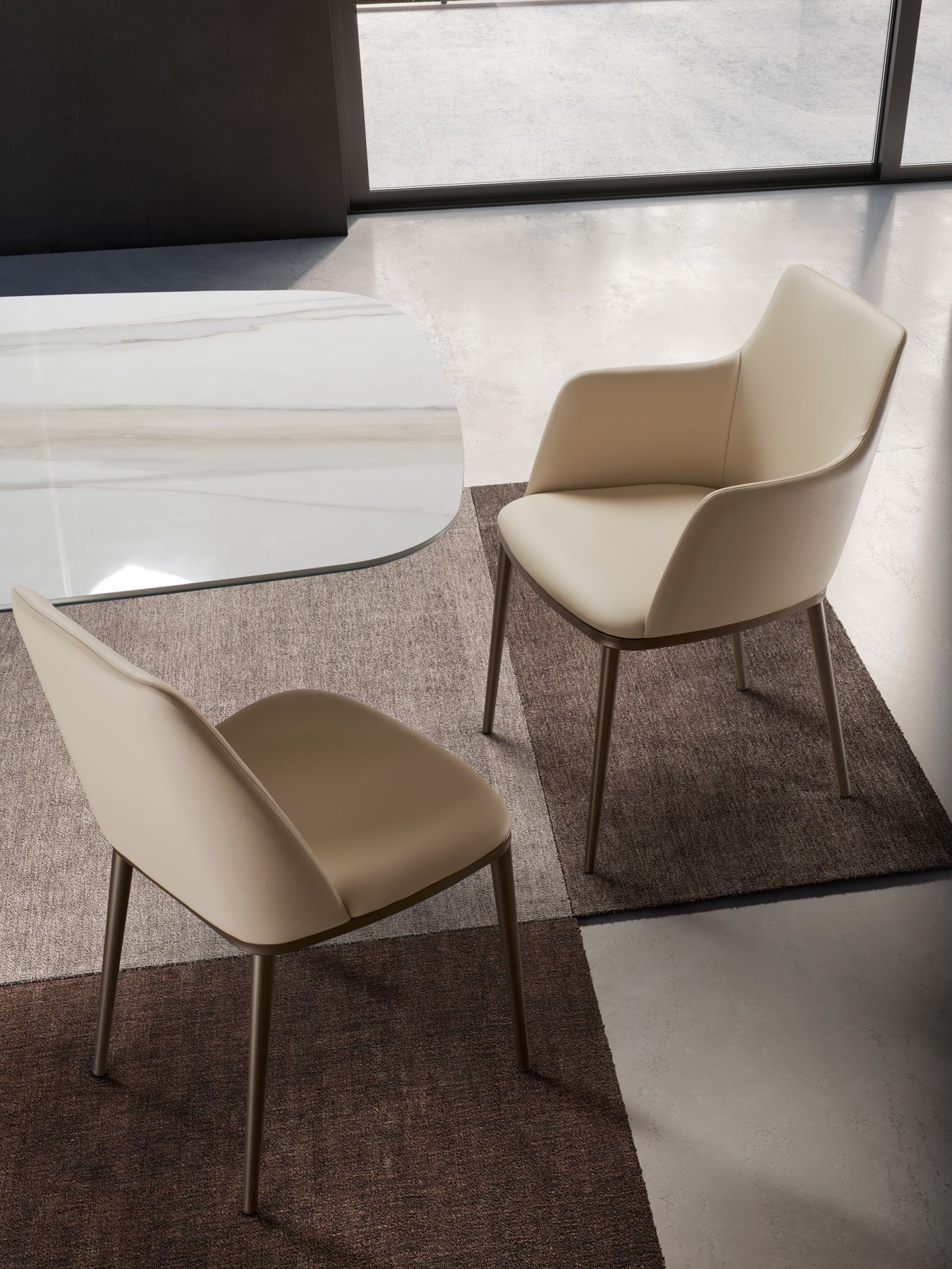 Кожаный мягкий стул с подлокотниками EFORMA Max ARCH-00089420 - Вид №2