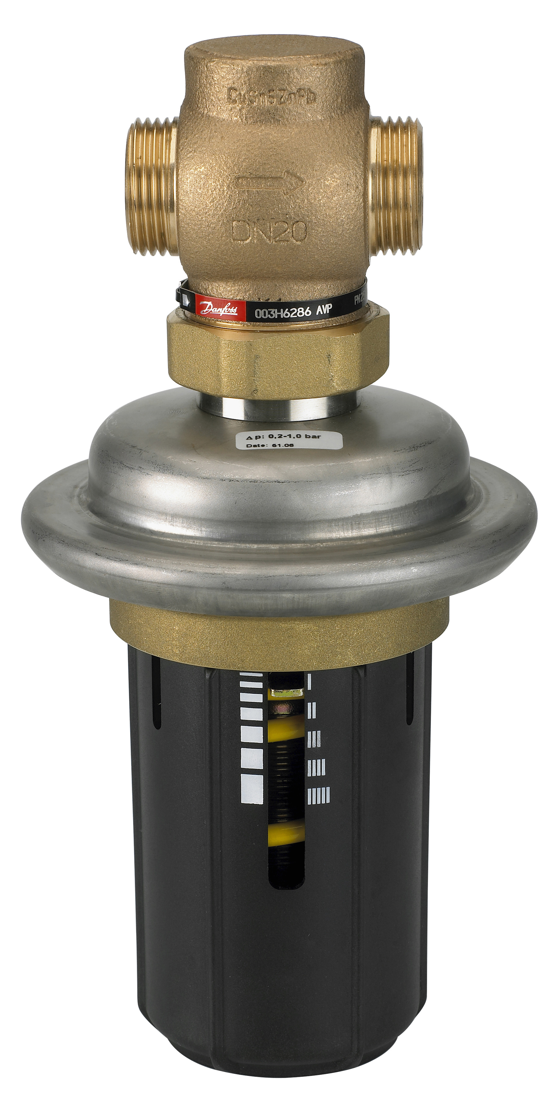 Danfoss Регулятор перепада давлений DPR для монтажа на обратном трубопроводе РПД DPR PN25 20/6,3/0,2-1,0фл./обр. 003H6128  - Вид №3