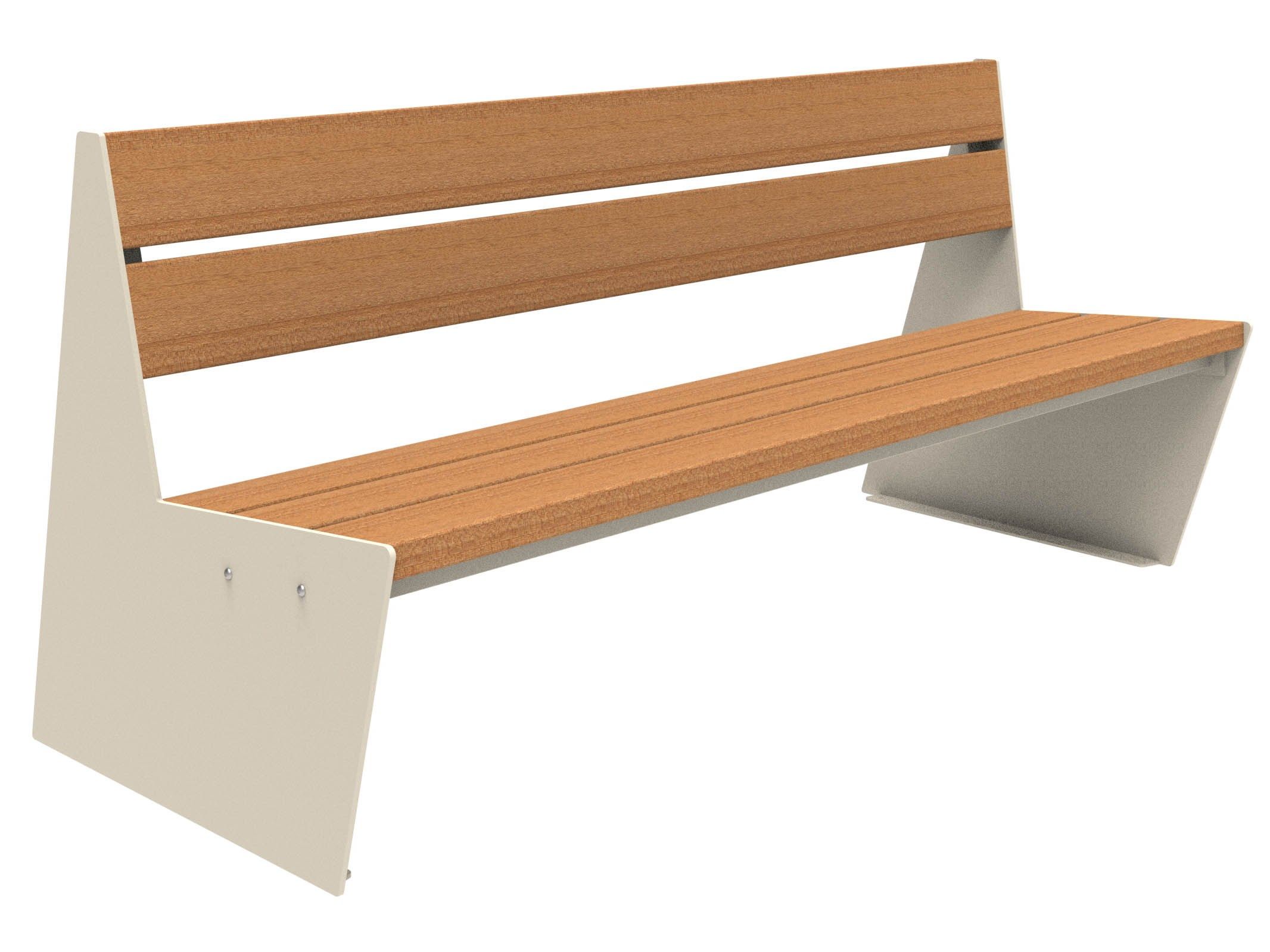 Скамья из окуме со спинкой Lazzari Sharp ARCH-00087617 - Вид №3
