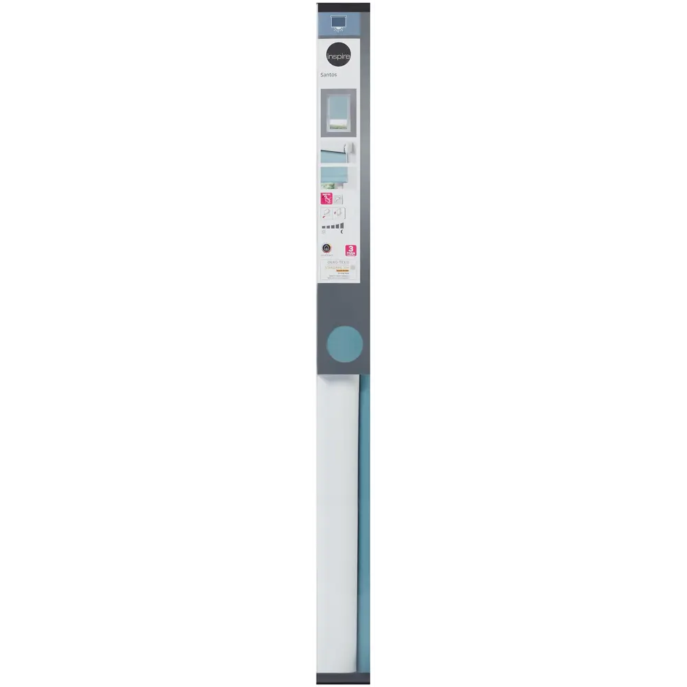 Штора рулонная блэкаут Inspire Santos 60x160 см бирюзовая Celadon 2 82668350 STLM-2158849 - Вид №5