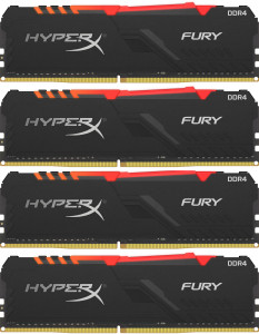 HX432C16FB3AK4/64 64gb 3200mhz ddr4 cl16 dimm (kit of 4) hyperx fury rgb Kingston