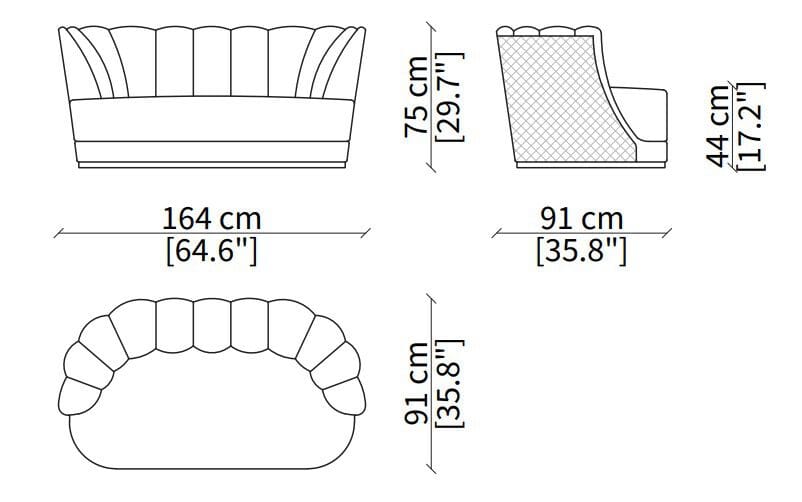 Ткань диван Vittoria Frigerio Белый ARCH-00095643 - Вид №5