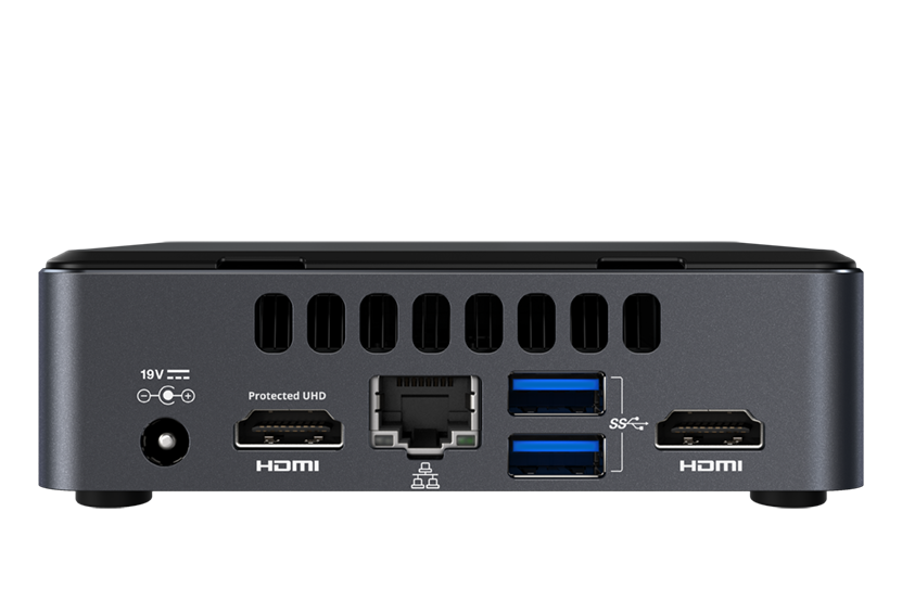 BLKNUC7I7DNK2E Nettop nuc, core i7 8650u, 4.2 ghz, ddr4 sodimm (up to 2400mhz/32gb), vga graphics(2xhdmi 2.0 + edp 1.4), 4xusb3.0, 1x m.2 ssd, wifi+bt, vpro, powercord eu, 966373 Intel Santreyd  - Вид №1