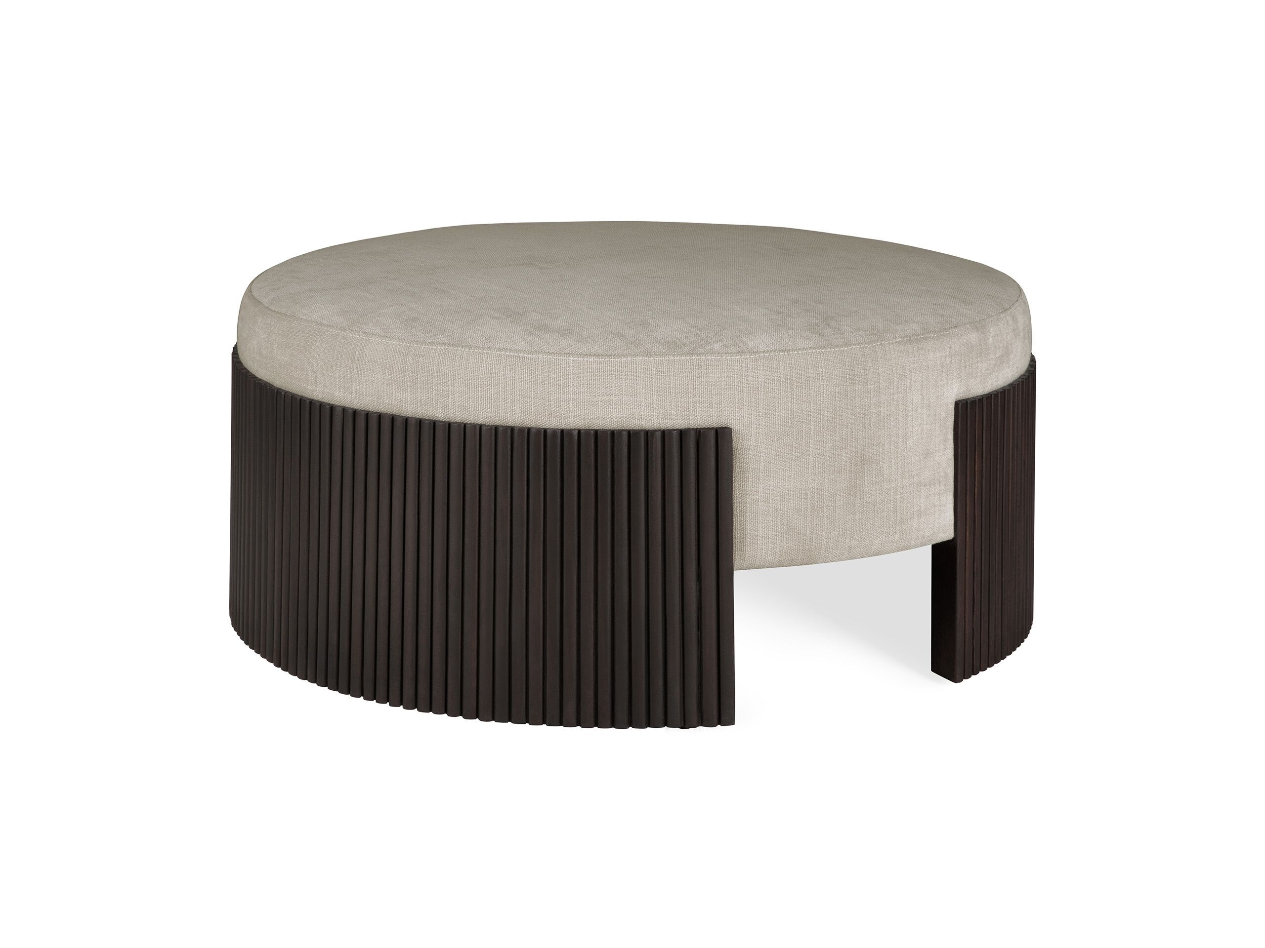 Круглый пуф из красного дерева Ethnicraft Roller Max ARCH-00152270 - Вид №1