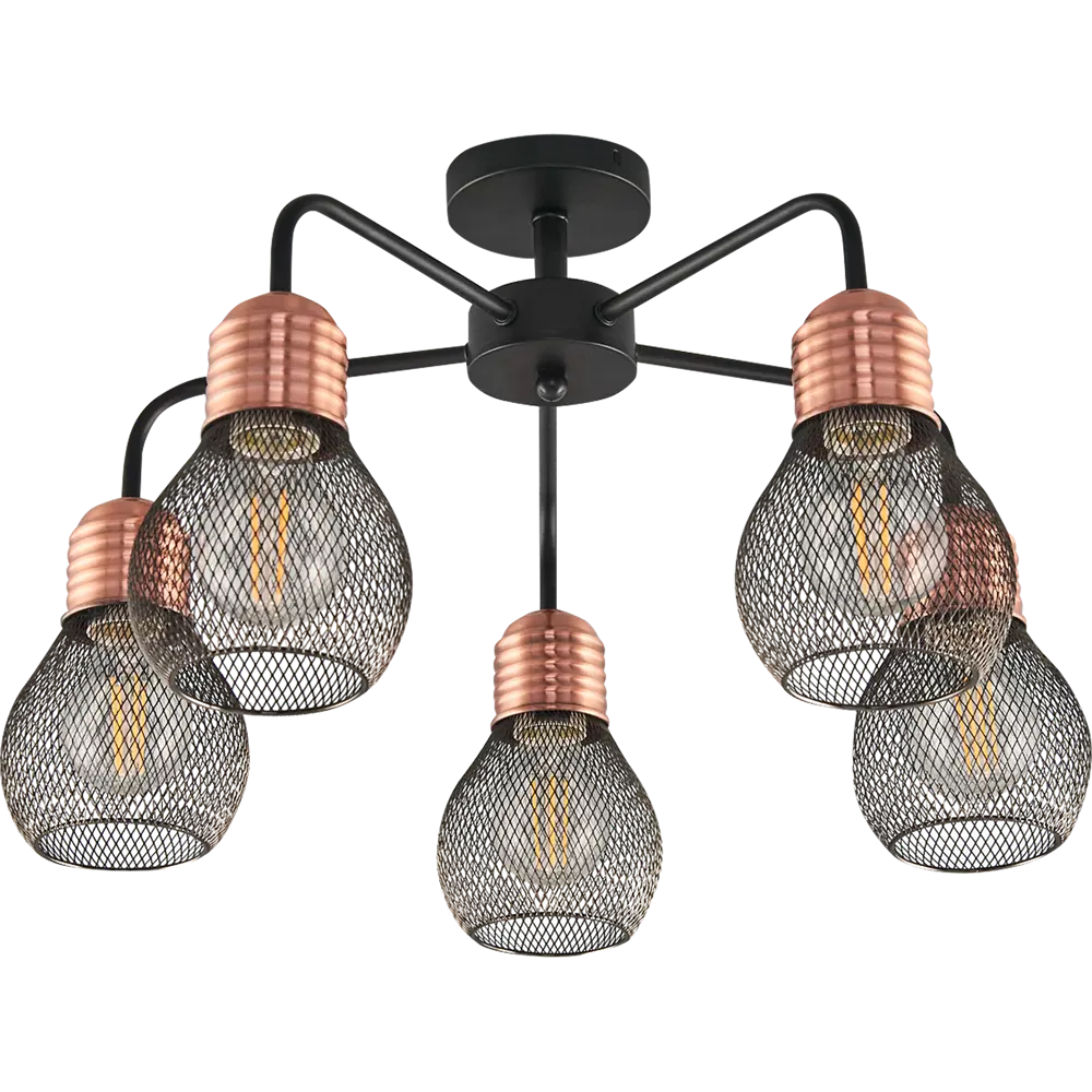 Потолочный светильник Freya FR4011CL-05BBS с золотыми плафонами для гостиной и спальни 89168201 STLM-0079402 - Вид №1