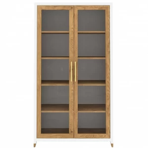 Книжный шкаф белый со стеклянными дверцами Arnika FURNITERA ARNIKA 120366 Белый;коричневый