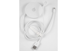17280126 Беспроводная зарядка US-CC096 с кабелем USB - Lightning, 2A, белый CC96WH02 УТ000019964 USAMS