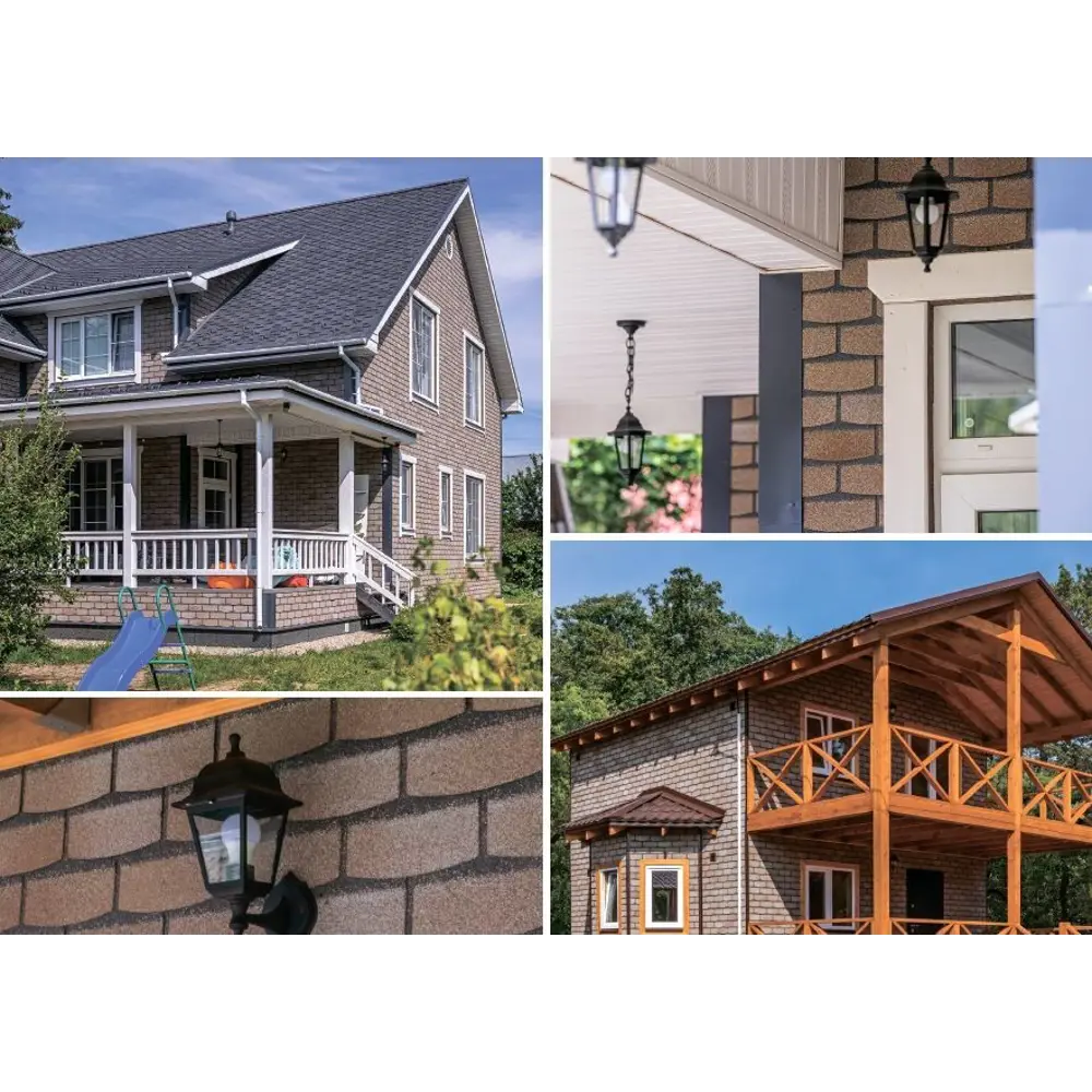 Фасадная плитка Hauberk 2.2 м² травертин ТЕХНОНИКОЛЬ STLM-2173578 - Вид №3