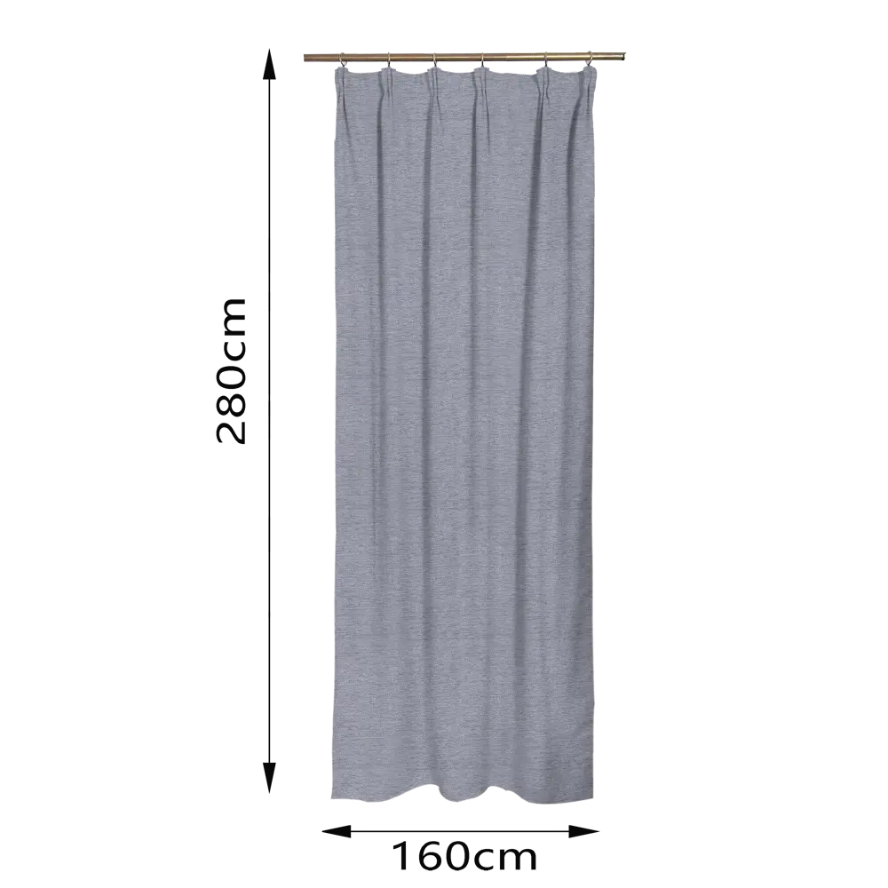 Штора на ленте Inspire Kanet 160x280 см цвет голубой 83561911 STLM-2041340  - Вид №4
