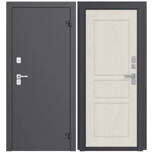 Дверь входная металлическая Термо 88x205 см правая дуб белый