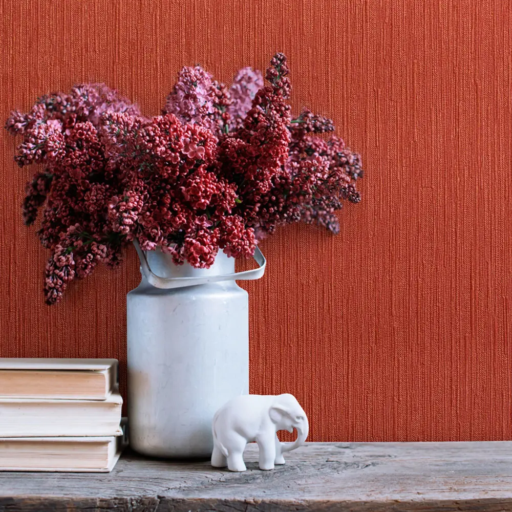 Обои виниловые Inspire Дождь 0.53х10 м однотон цвет терракотовый 6119-58 Basic Rain STLM-2164828 - Вид №2