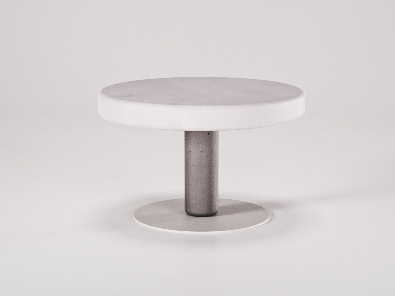 Бетонный круглый низкий журнальный столик Forma&Cemento пинбол ARCH-00101494 - Вид №1