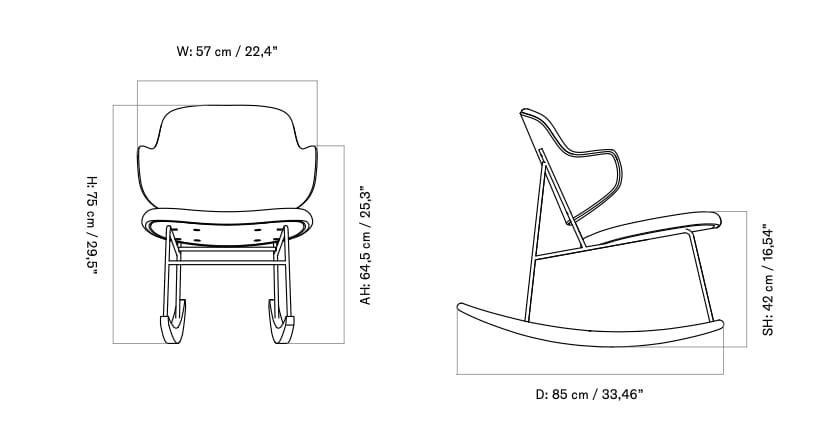 Мягкое кресло-качалка Audo Copenhagen Пингвин ARCH-00066123 - Вид №9