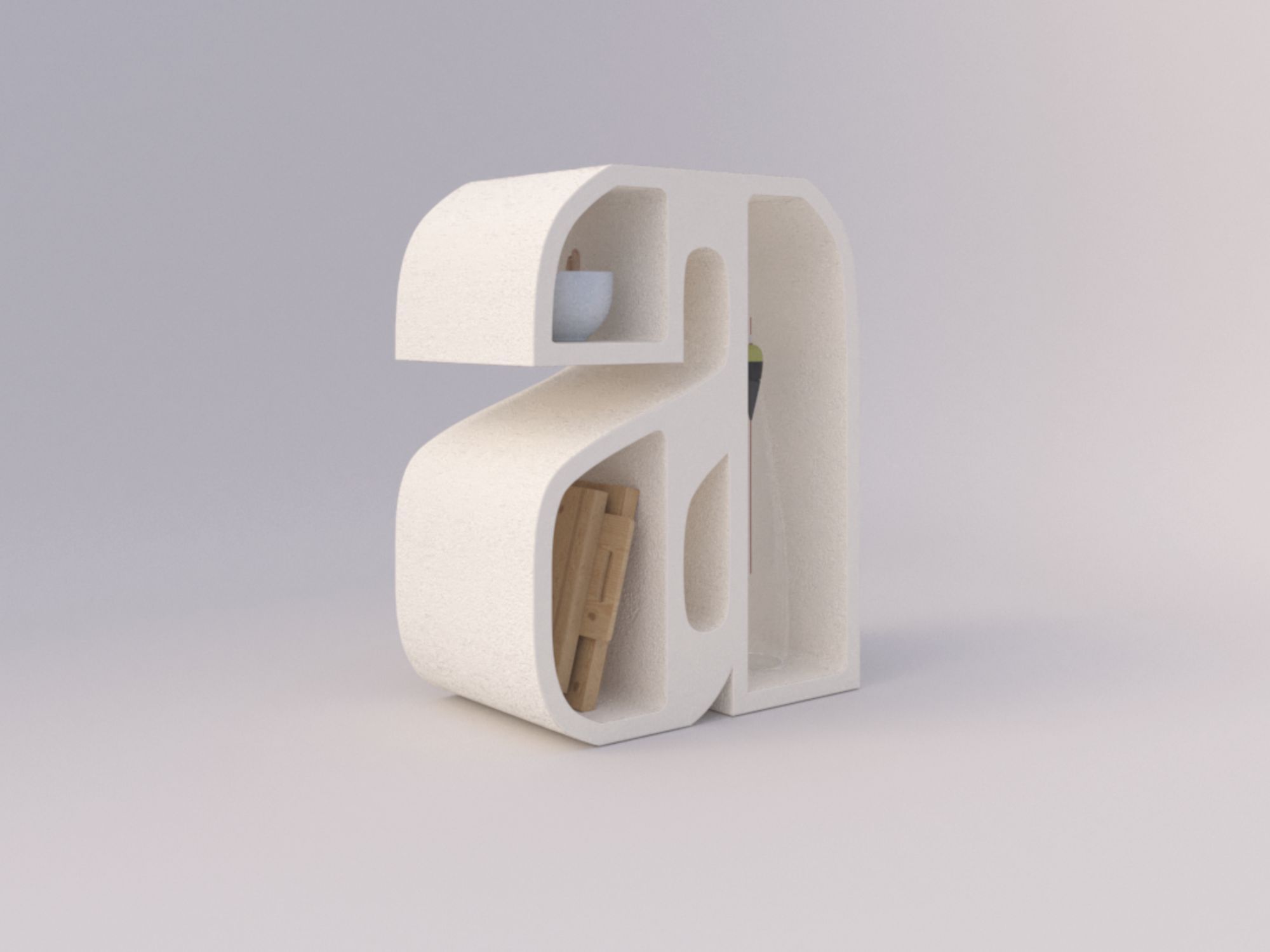 Мебель контейнеры в бетонной конструкции Voltan 555 ARCH-00021949 - Вид №58