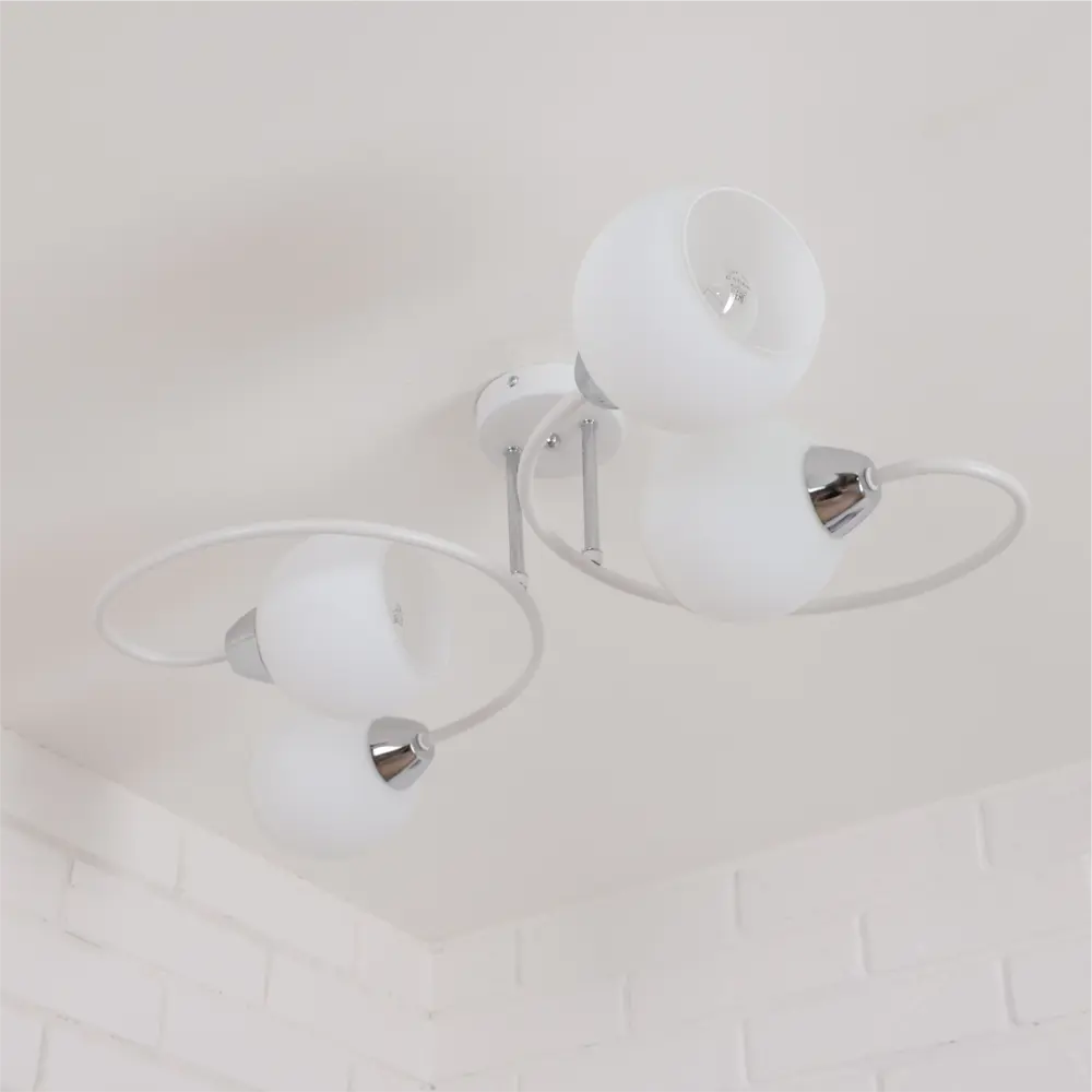 Люстра потолочная «Bitongo» 74523-4 4 лампы 12 м² цвет белый SCHAFFNER STLM-2117754 - Вид №4