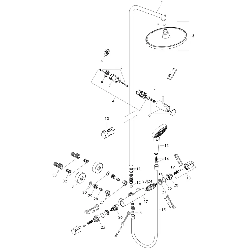 Душевая стойка Hansgrohe Showerpipe 240 81908919 STLM-2111190  - Вид №5