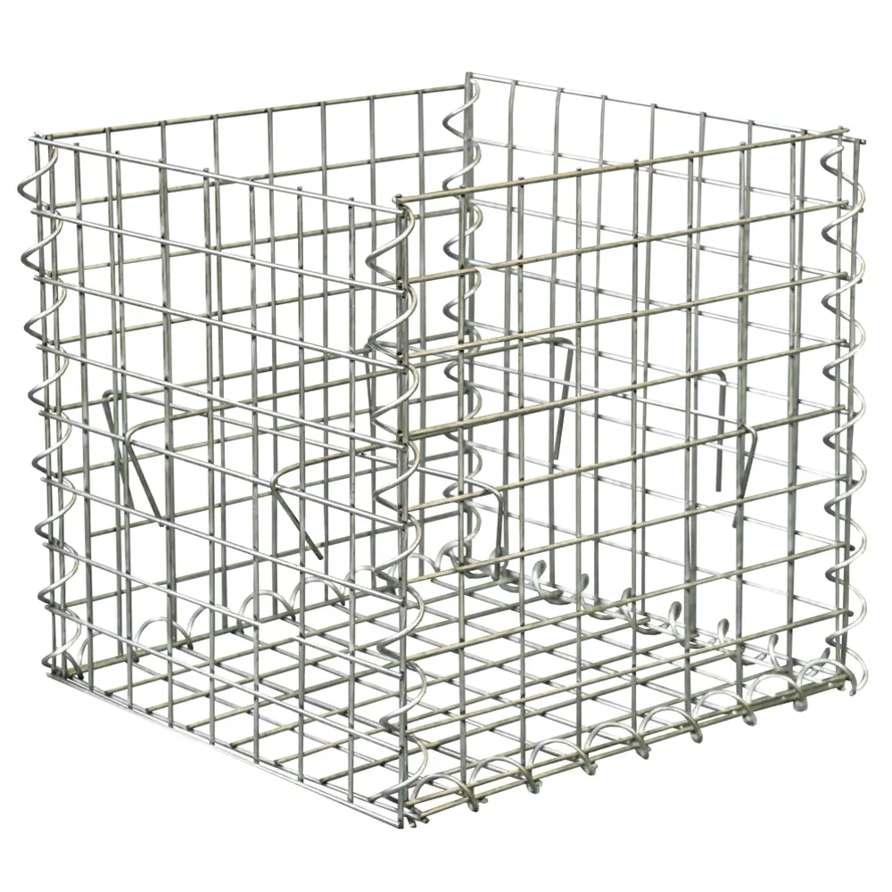 Габион-кашпо 40x40x40 см оцинкованная сталь серый Santreyd STLM-2048536 - Вид №1