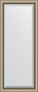 BY 1182 Зеркало с фацетом в багетной раме - состаренное серебро с плетением 70 mm EVOFORM Exclusive