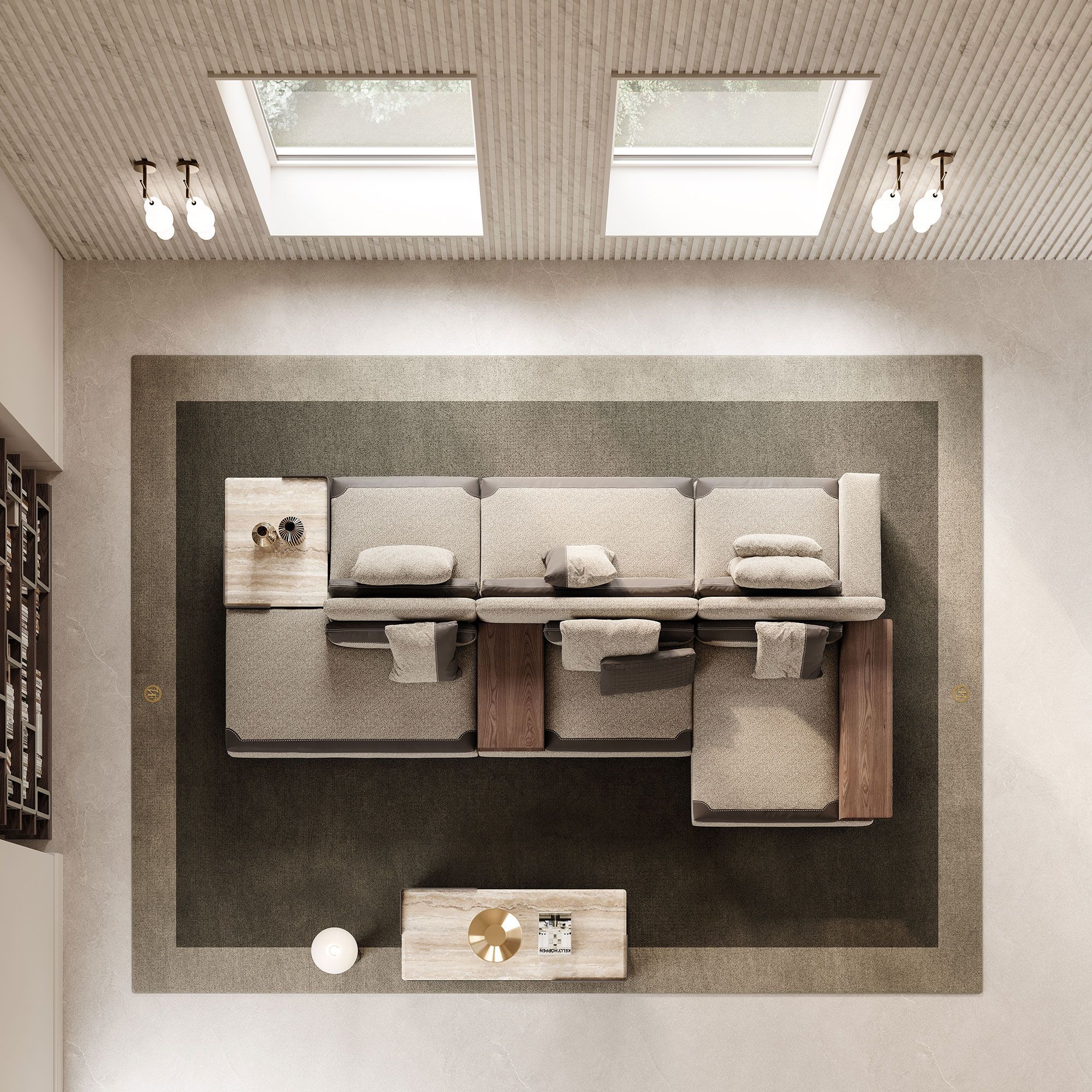 Модульный тканевый диван Vittoria Frigerio SPINOLA ARCH-00073660 - Вид №7