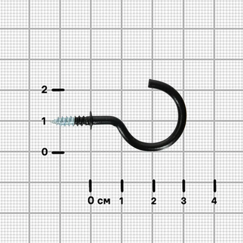 Шуруп-крюк 3.7x31 мм сталь RAL9005 8 шт Santreyd STLM-2011060 - Вид №1