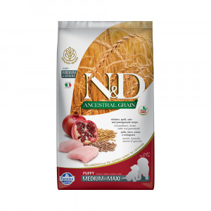 ПР0050202 Корм для щенков N&D Ancestral Grain Line для средн., крупн.пород курица с гранатом сух.2,5кг Farmina