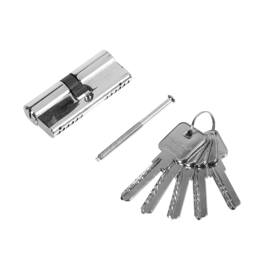 Цилиндр Palladium 2J07 70, 35x35 мм, ключ/ключ, цвет хром 17216828 STLM-2067513  - Вид №1