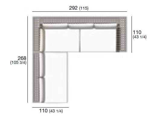 Модульный угловой садовый диван из тикового дерева RODA сеть ARCH-00033690 - Вид №7