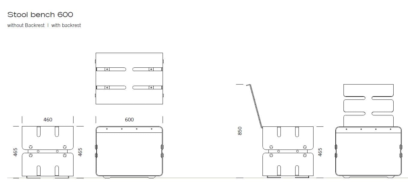 Модульная изогнутая скамья из нержавеющей стали BENKERT BANKE LINESCA ARCH-00096988 - Вид №14