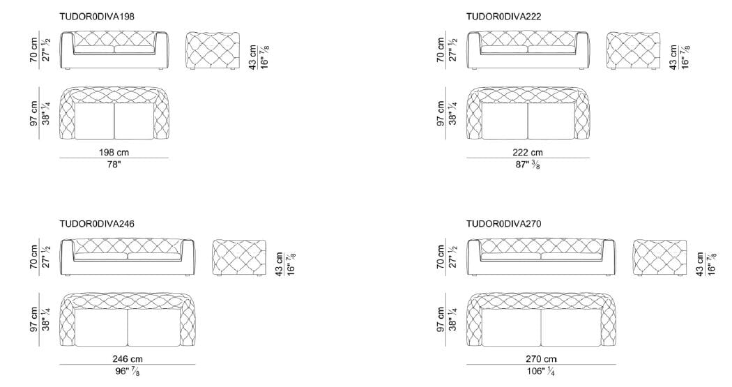 Кожаный диван capitonné i 4 Mariani ARCH-00035814 - Вид №7