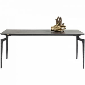 Обеденный стол деревянный с гнутыми стальными ножками 180 см коричневый Bug KARE BUG 323092 Коричневый