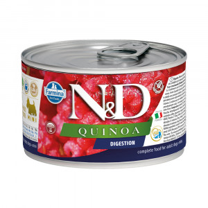 ПР0057899 Корм для собак N&D Quinoa для мелких пород, для поддержки пищеварения с киноа банка 140г Farmina