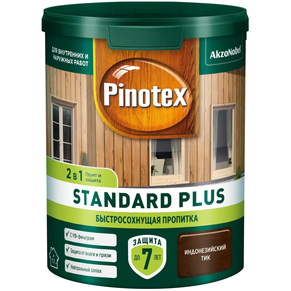 PINOTEX Standard Plus - антисептик для дерева с УФ-защитой и воском 86544002 STLM-0069893 - Вид №1