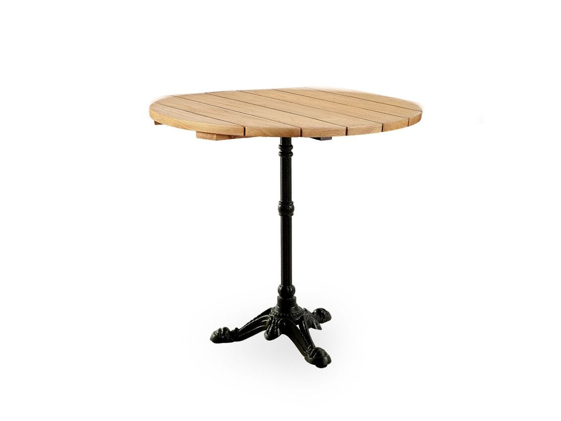 Круглый стол из тика и чугуна Sika Design Alu Affäire ARCH-00054089 - Вид №1