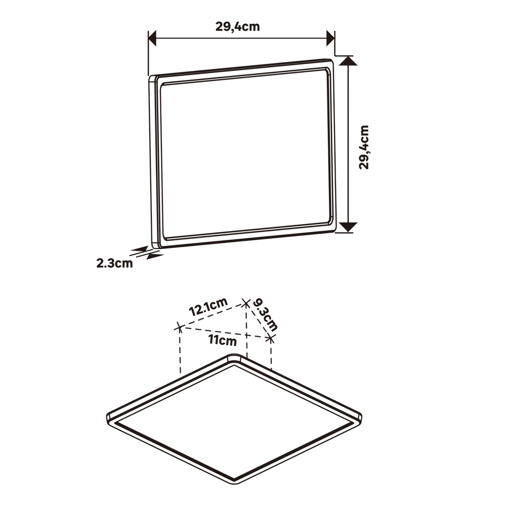 INSPIRE Lano - Светодиодная настенная панель 12Вт 294×294 мм 82666399 STLM-0033316 - Вид №7