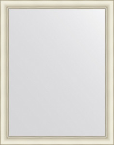 BY 7622 Зеркало в багетной раме - белый с серебром 60 mm EVOFORM Definite