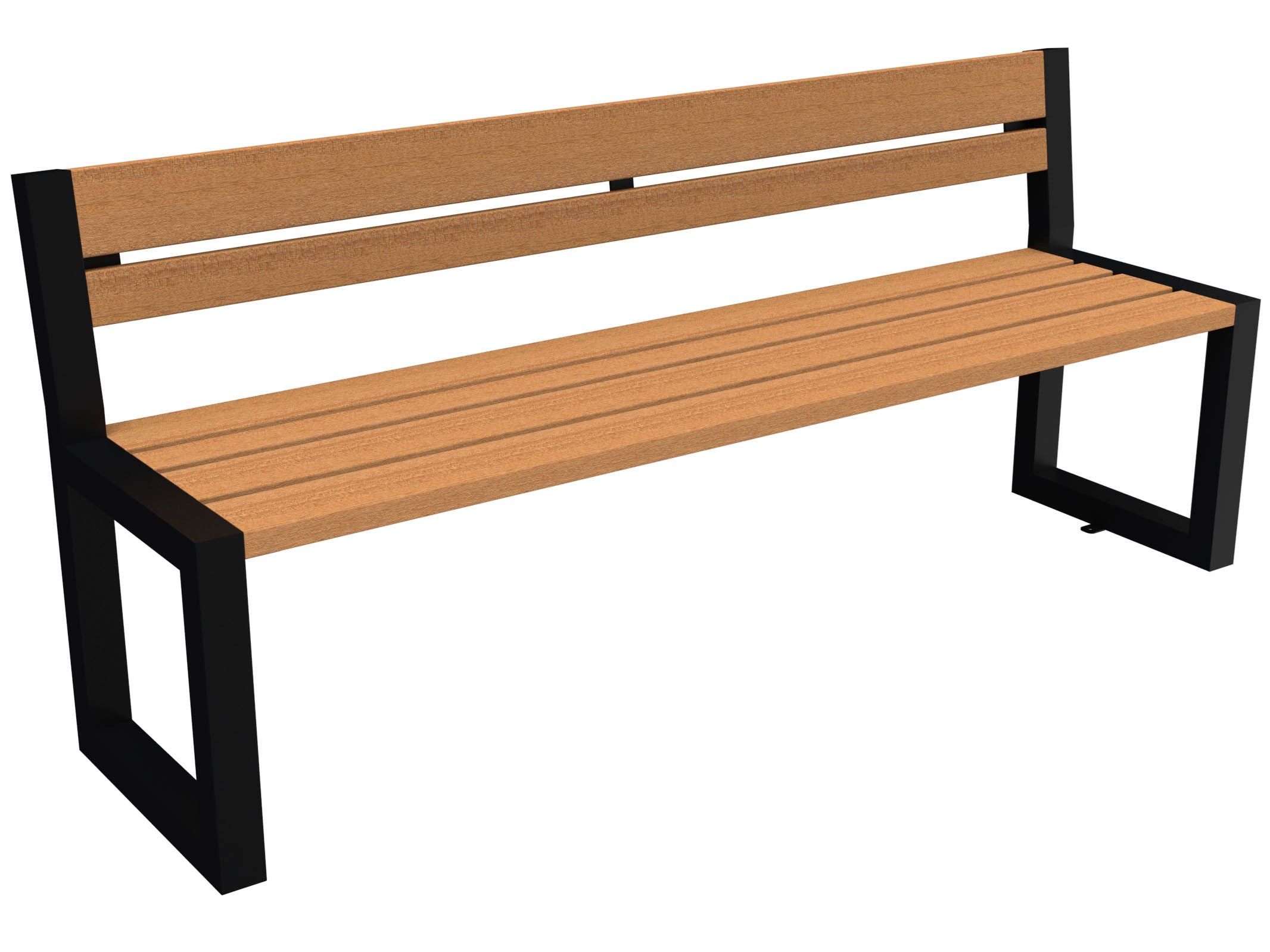 Скамья из окуме со спинкой Lazzari ритм ARCH-00140158 - Вид №15