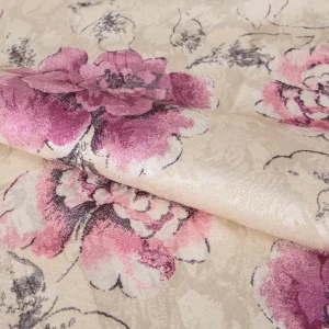 Ткань «Печать», 150 см, цветы, цвет розовый